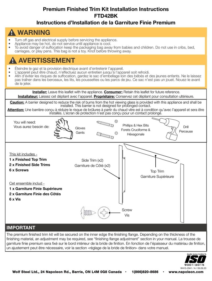 Napoleon FTD42BK User manual