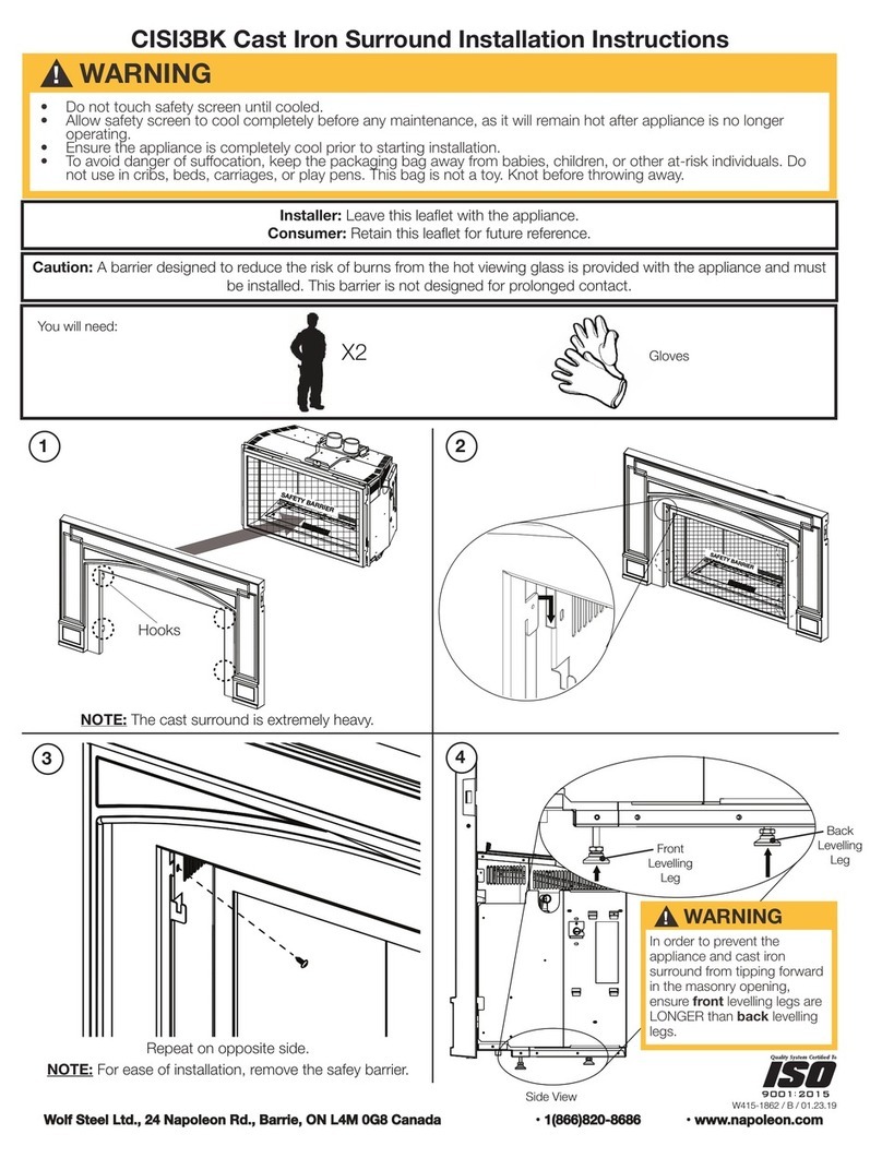 Napoleon CISI3BK User manual