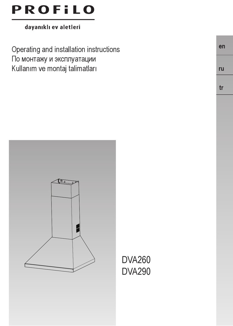 PROFILO DVA260 Operating and installation instructions