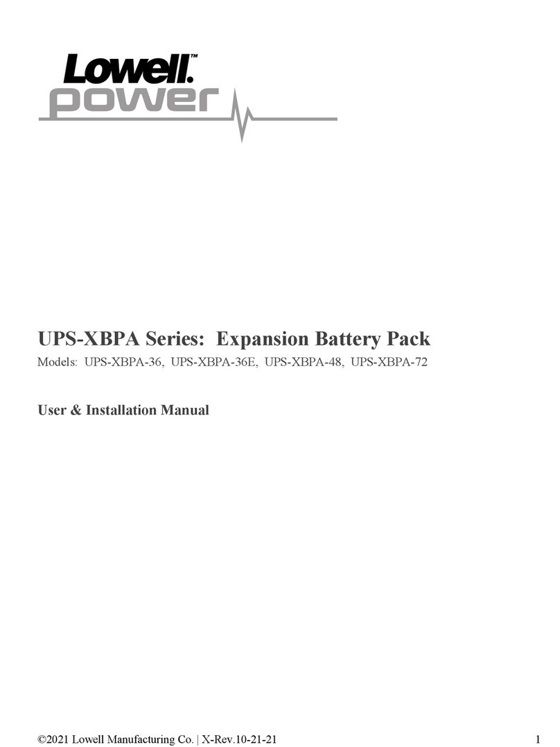 Lowell power UPS-XBPA Series User & installation manual