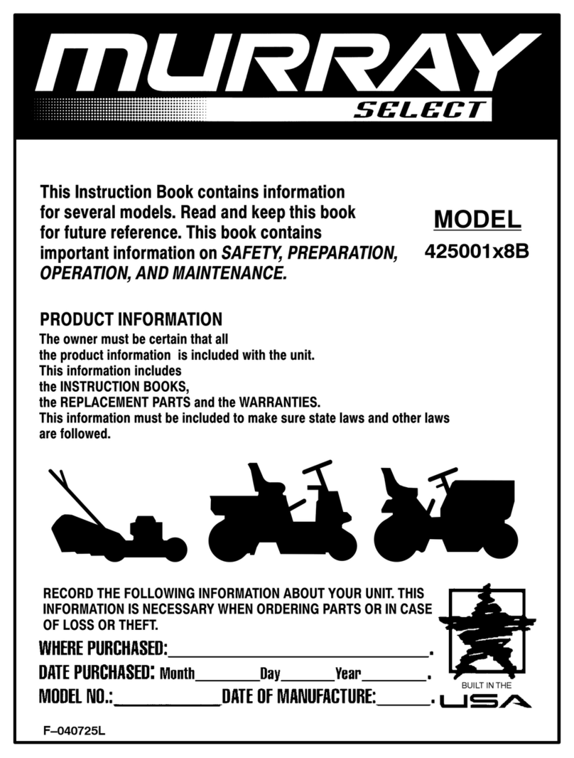 Murray 425001 8B Series User manual Murray 425001 8B Series User manual