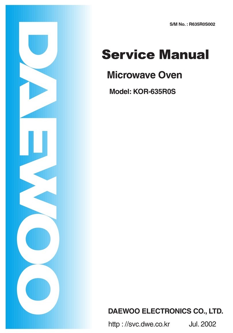 DAEWOO ELECTRONICS KOR-635R0S Service manual