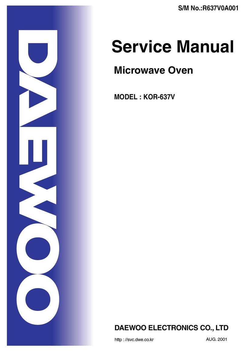 DAEWOO ELECTRONICS KOR-637V Service manual