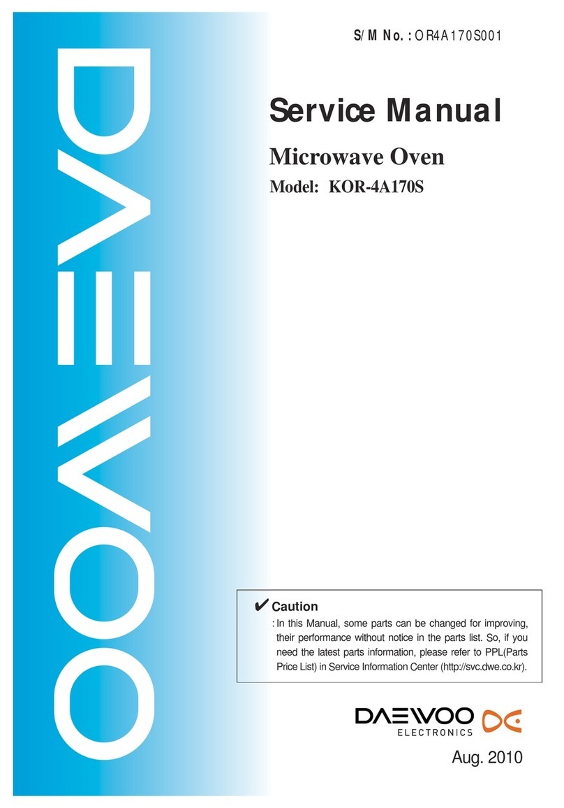 DAEWOO ELECTRONICS KOR-4A170S Service manual DAEWOO ELECTRONICS KOR-4A170S Service manual