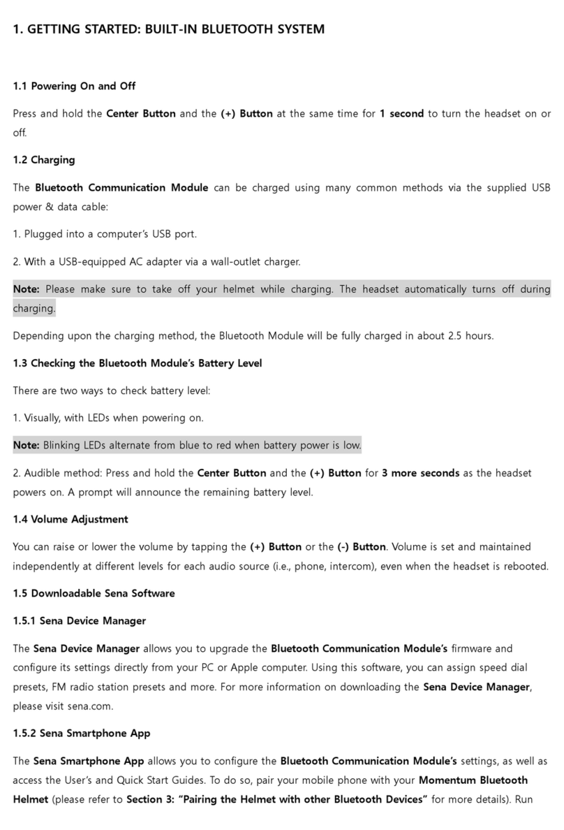 Sena Momentum SP42 User manual
