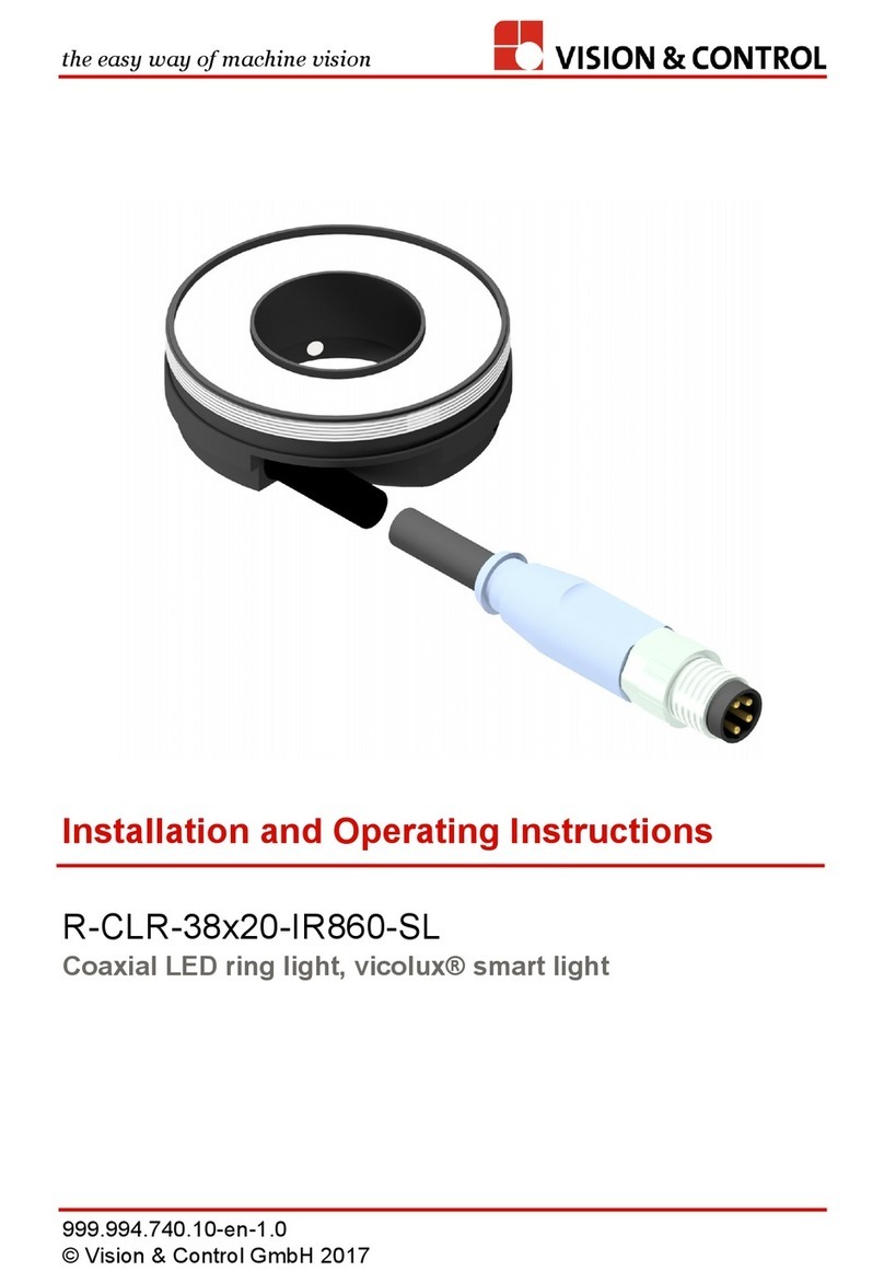 Vision & Control R-CLR-38x 20-IR860-SL Installation and operating instructions