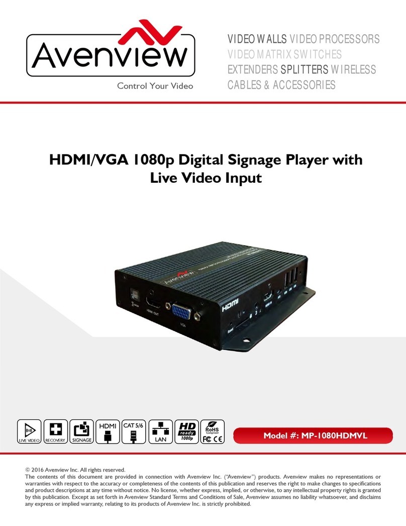 Avenview MP-1080HDMVL manual