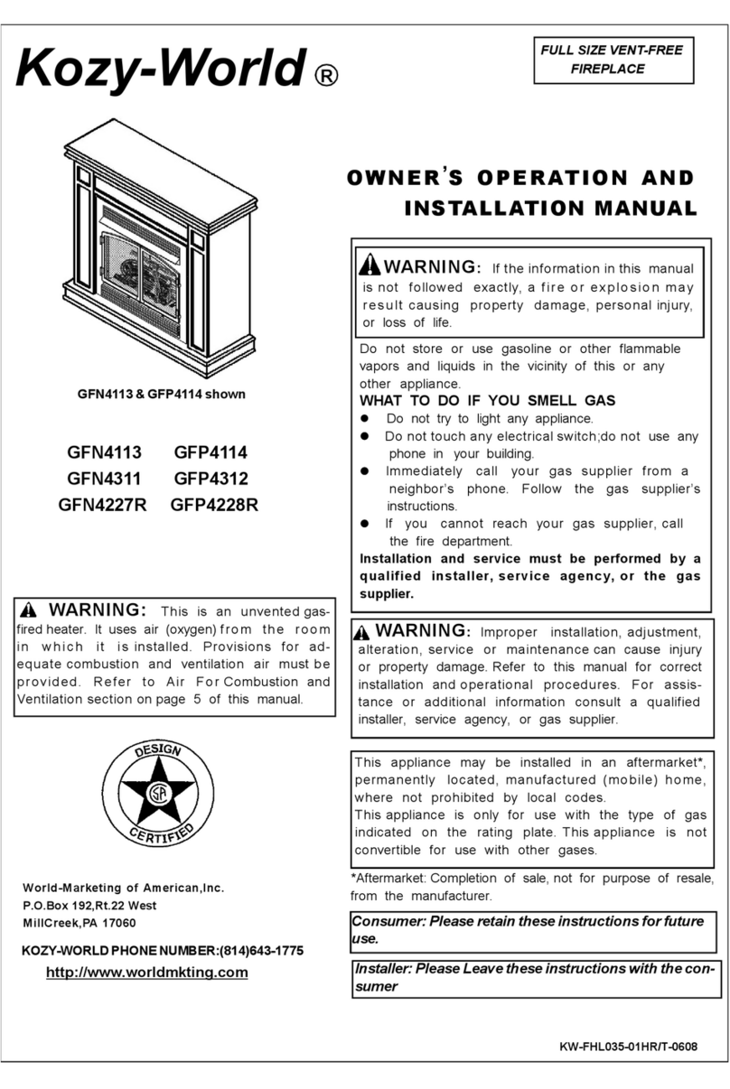 Kozy-World GFN4113 User manual