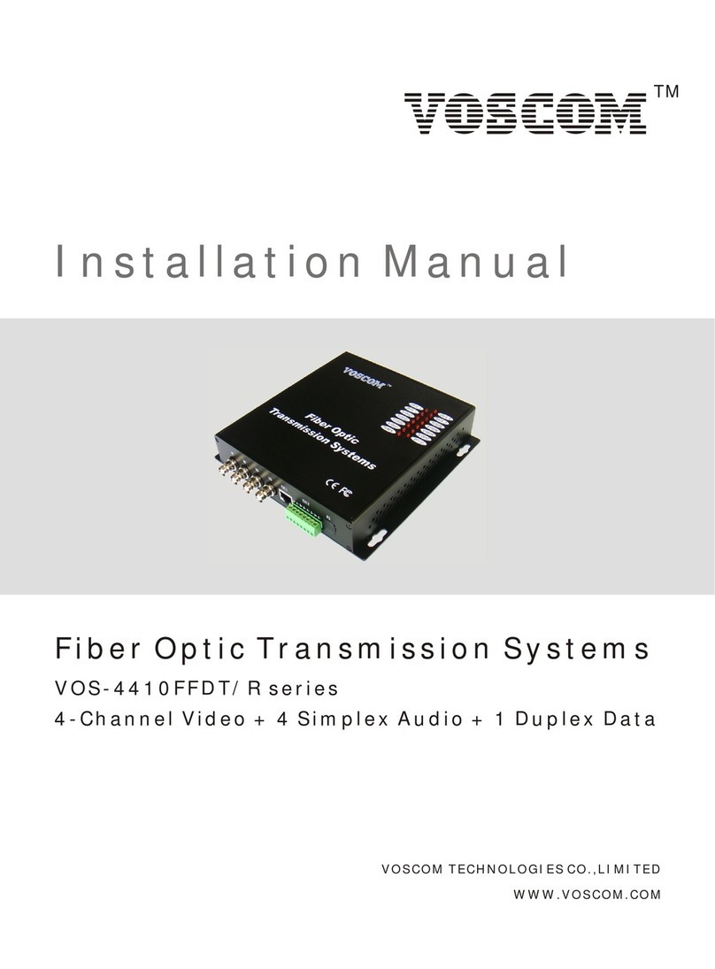 Voscom VOS-4410FFDT/R Series User manual