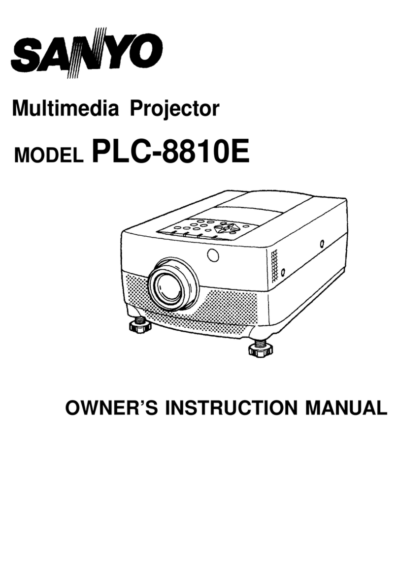 Sanyo PLC-8810E Setup guide