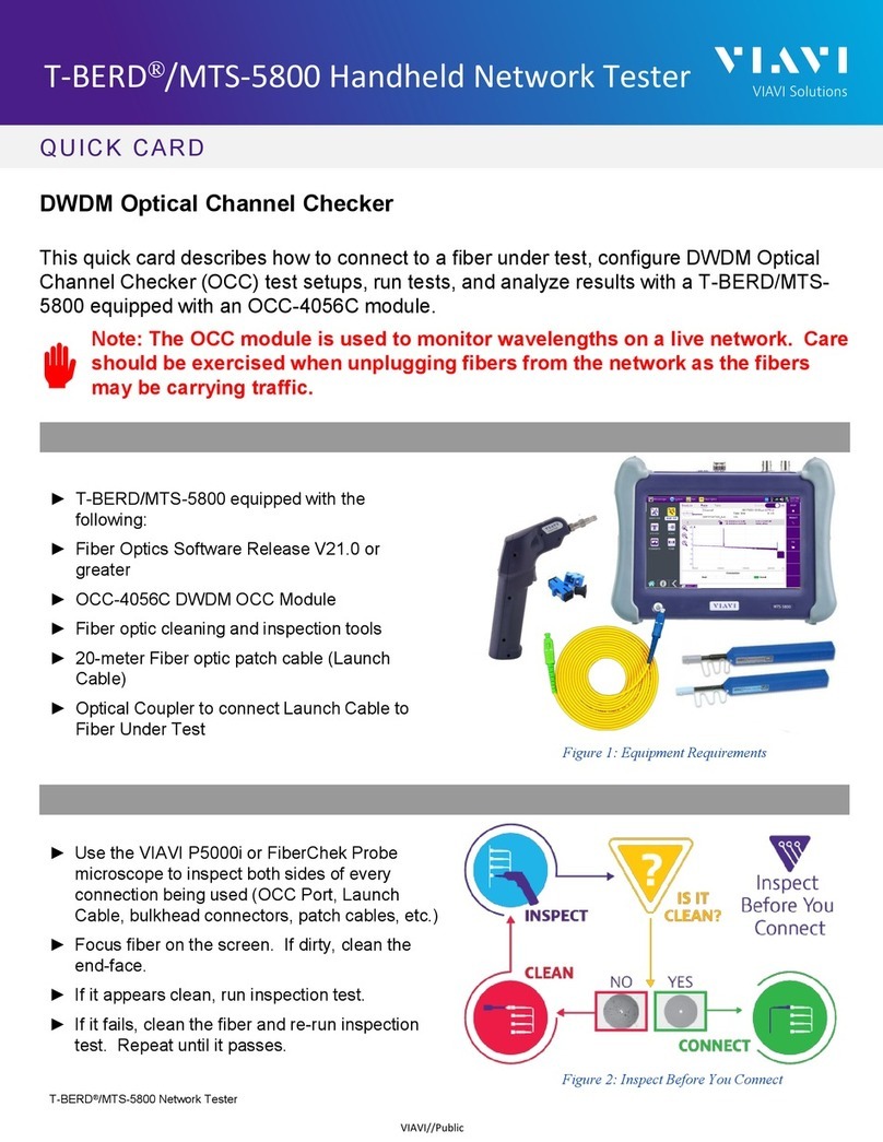 Viavi T-BERD/MTS-5800 OCC-4056C Quick Card