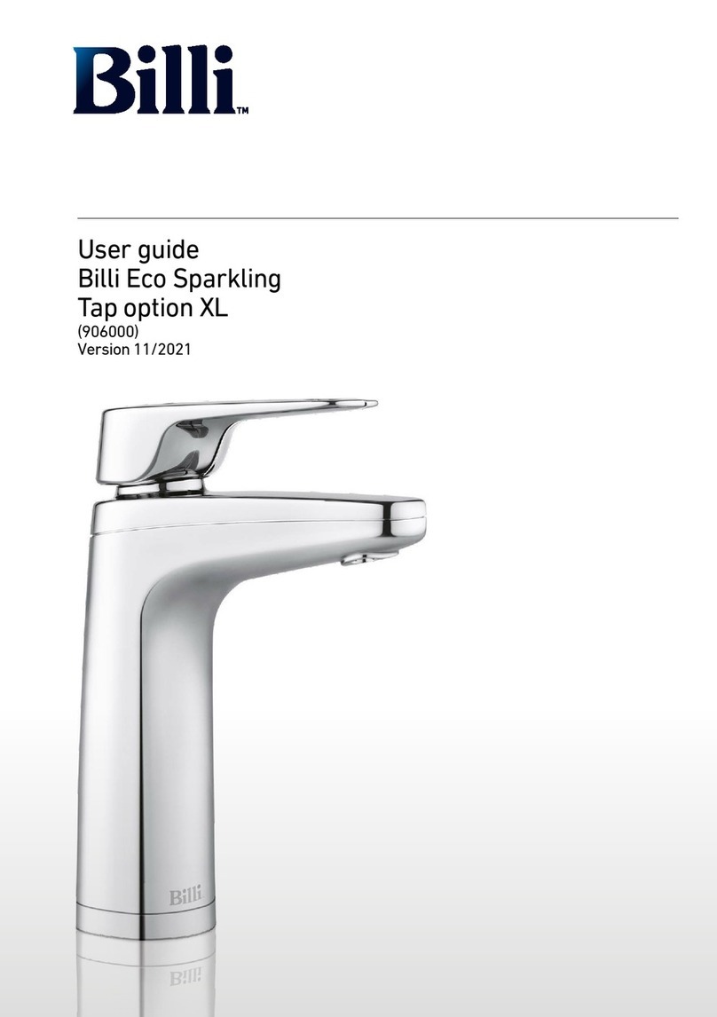 Billi Eco Sparkling Tap option XL User manual Billi Eco Sparkling Tap option XL User manual
