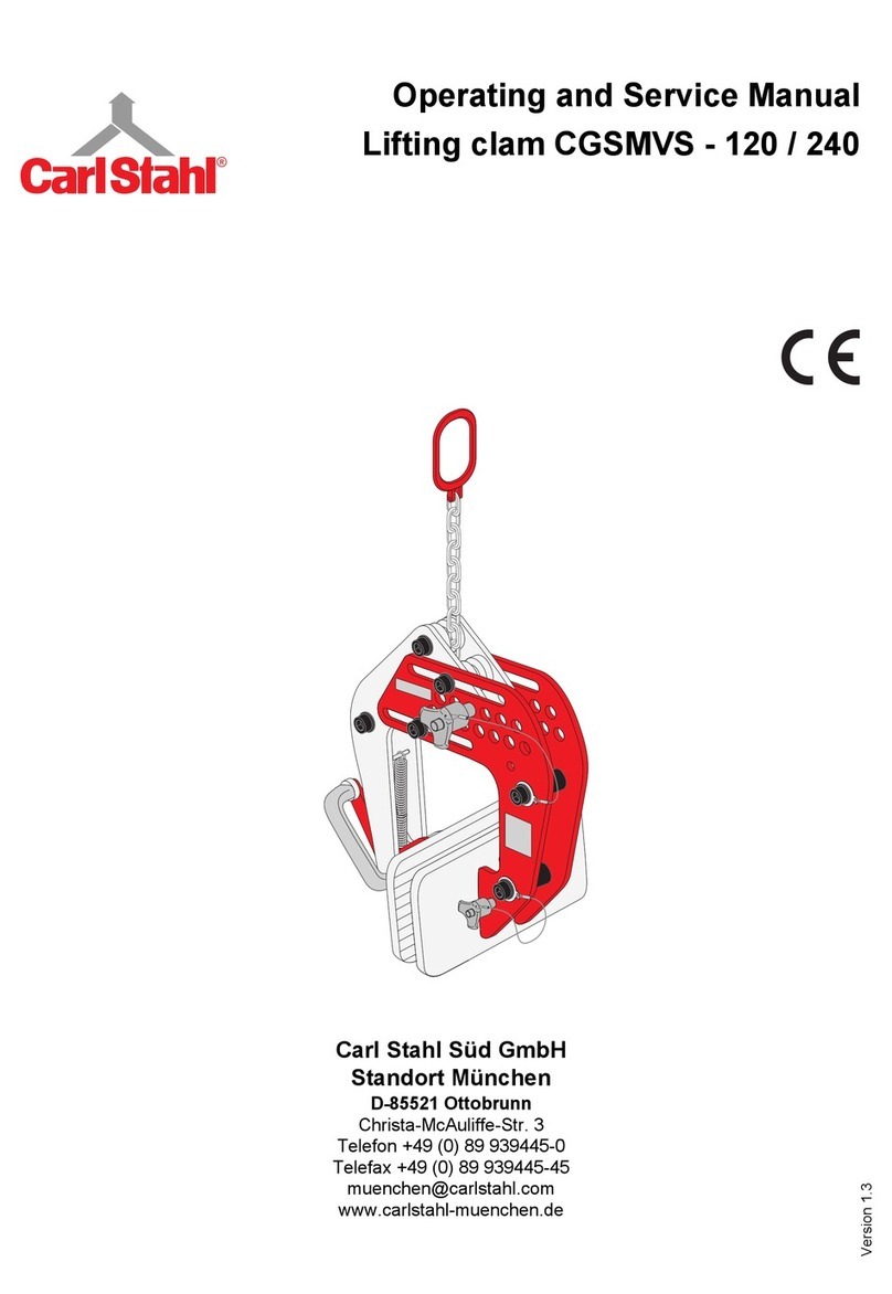 CarlStahl CGSMVS 120 Operating and service manual