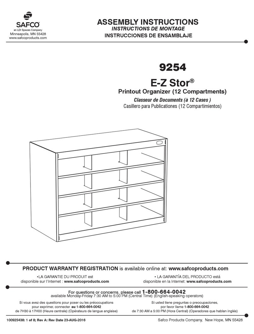 LDI Spaces SAFCO E-Z Stor 9254 User manual