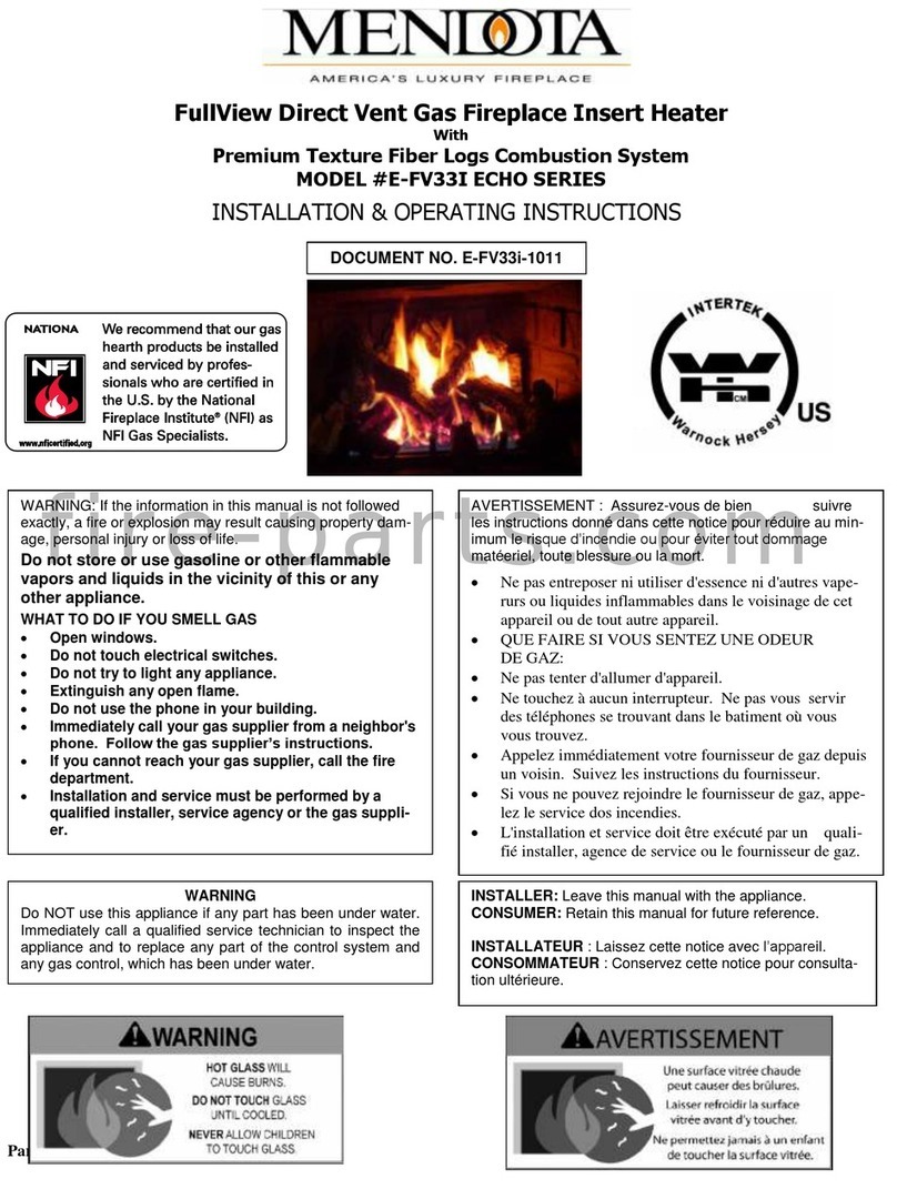 Mendota E-FV-33i Installation & operating instructions