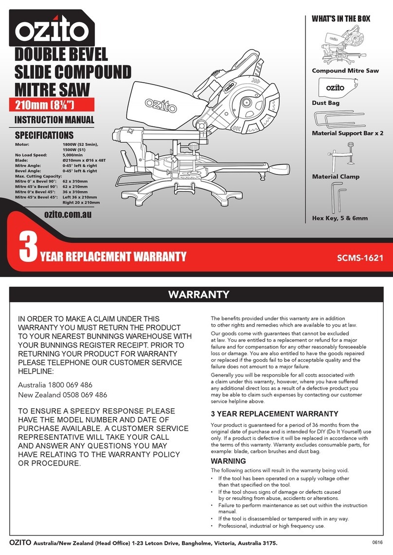 Ozito SCMS-1621 User manual