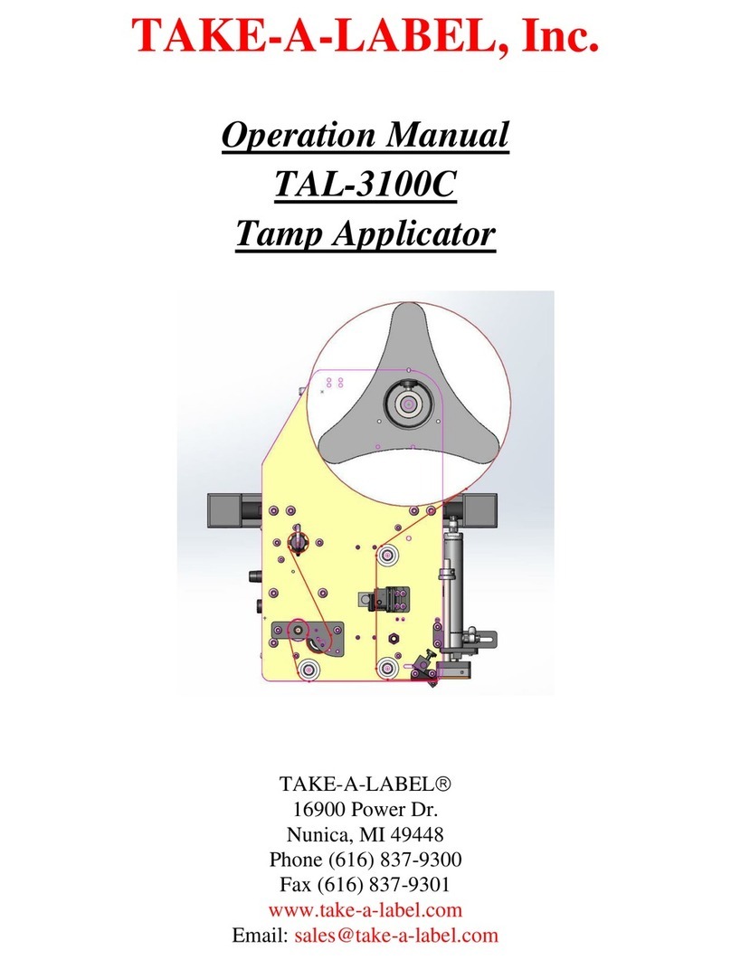 TAKE-A-LABEL TAL-3100C Operation manual