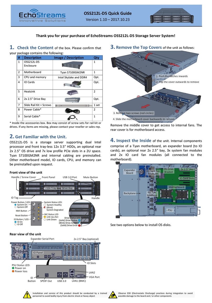 Echostreams OSS212L-D5 User manual