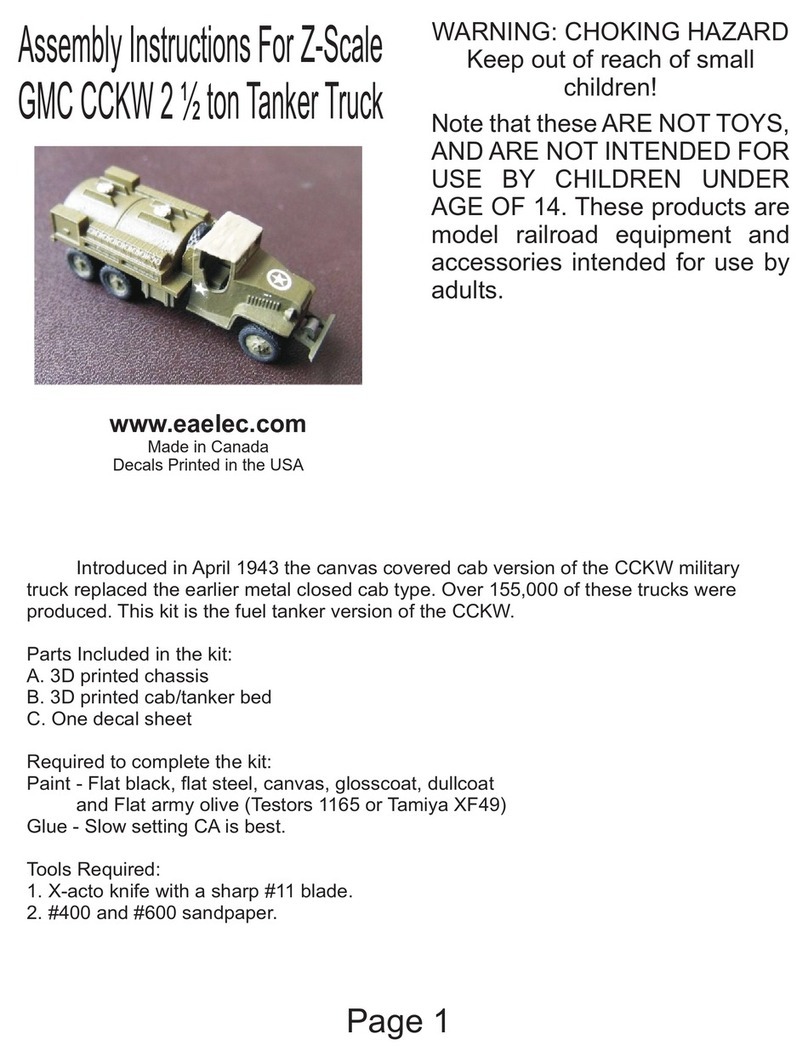 Eaelec Z-Scale GMC CCKW 2 1/2 ton Tanker Truck Assembly instructions