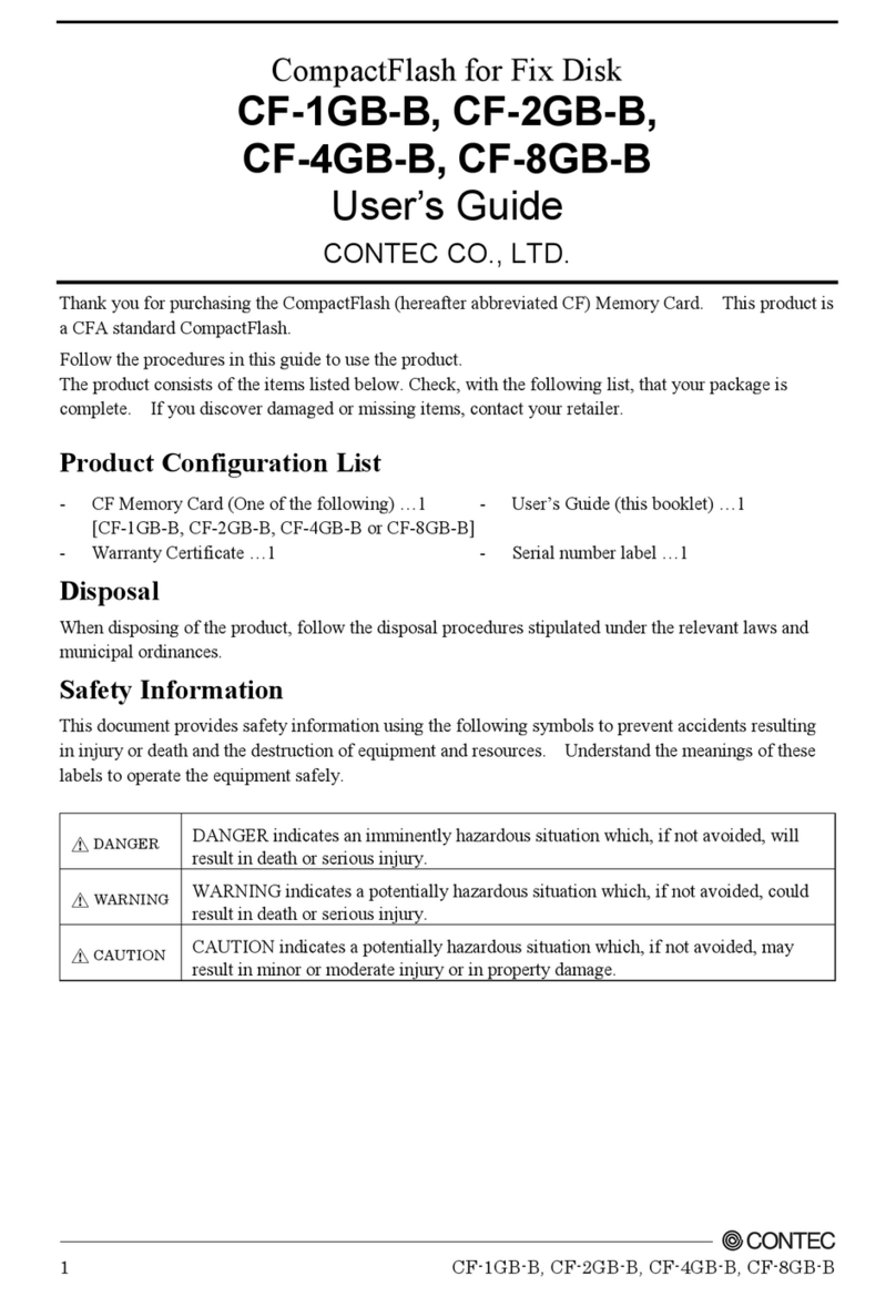 Contec CompactFlash CF-1GB-B User manual