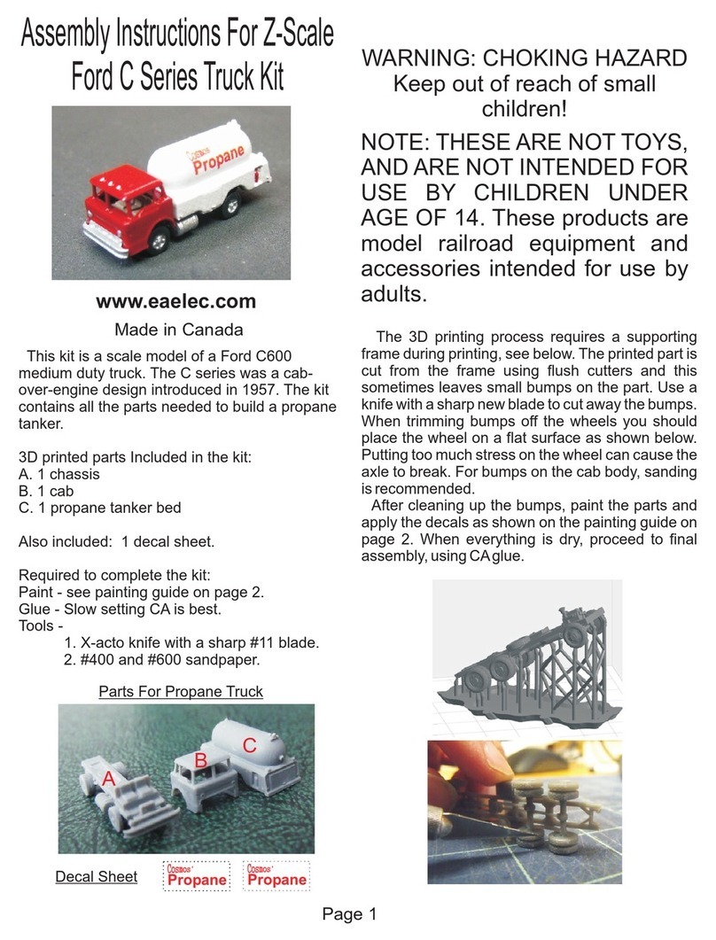 Eaelec Z-Scale Ford C Series Truck Kit Assembly instructions