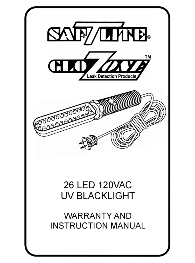 General Mfg SAFTLITE GLOZONE 9032-7191 Guide