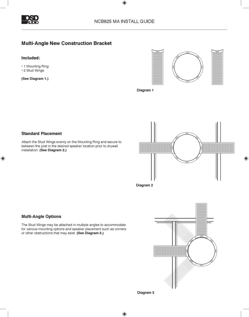 OSD Audio NCB825MA install guide