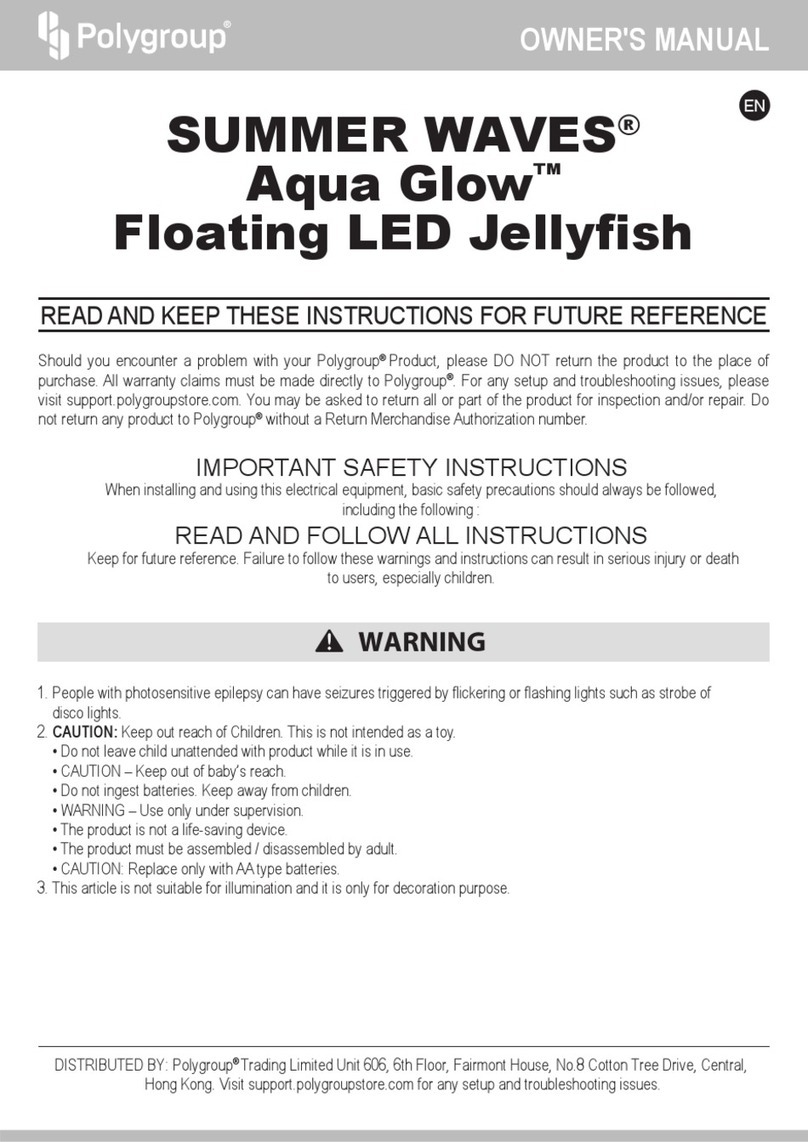 Polygroup Summer Waves Aqua Glow User manual Polygroup Summer Waves Aqua Glow User manual