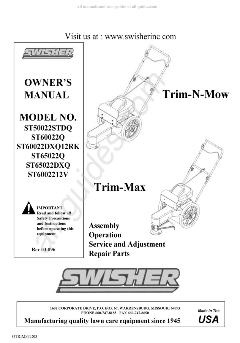 Swisher ST50022STDQ Use and care manual