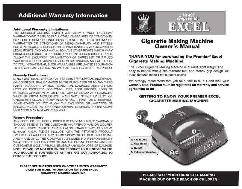 Supermatic Premier Excel owner's manual