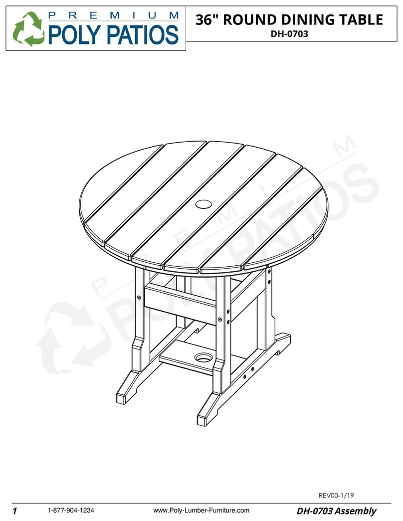 Premium Poly Patios Breezesta DH-0703 Assembly