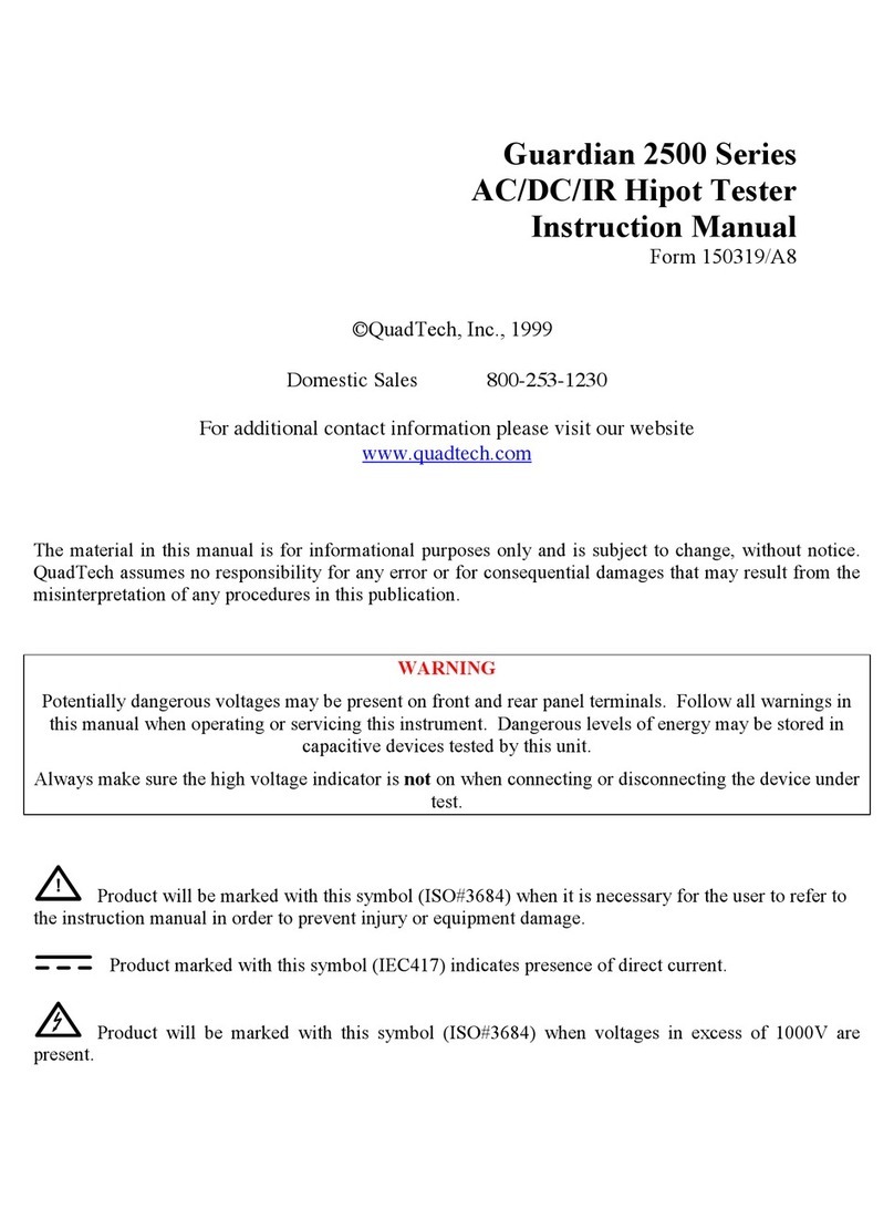 QuadTech Guardian 2500 Series instruction manual