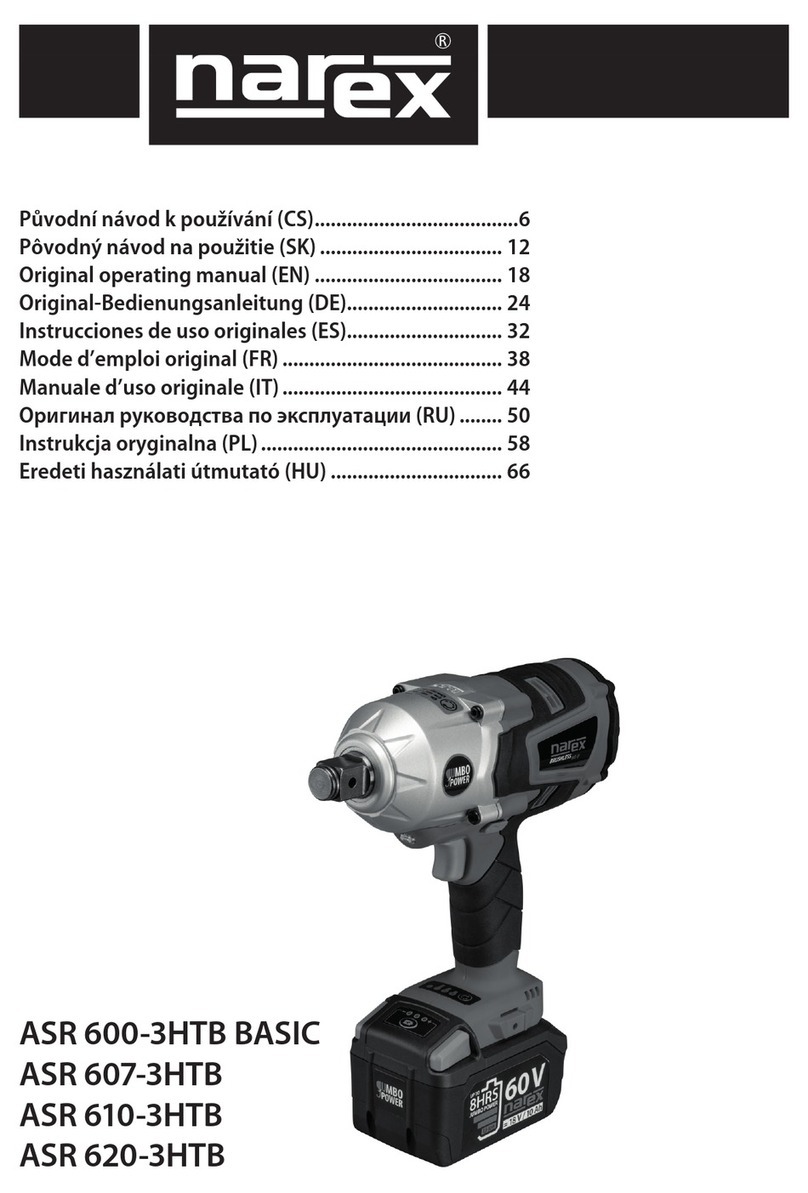 Narex ASR 600-3HTB BASIC Installation instructions