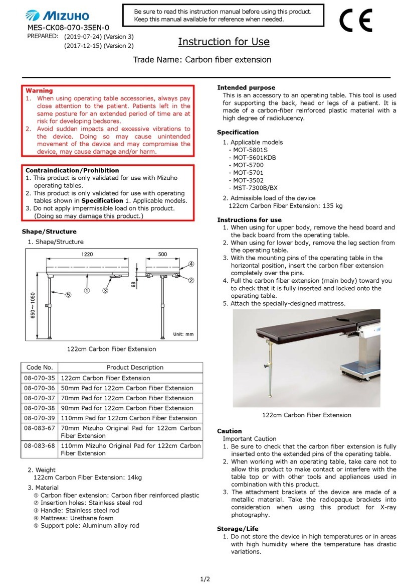 Mizuho MST-7300B Instructions for use