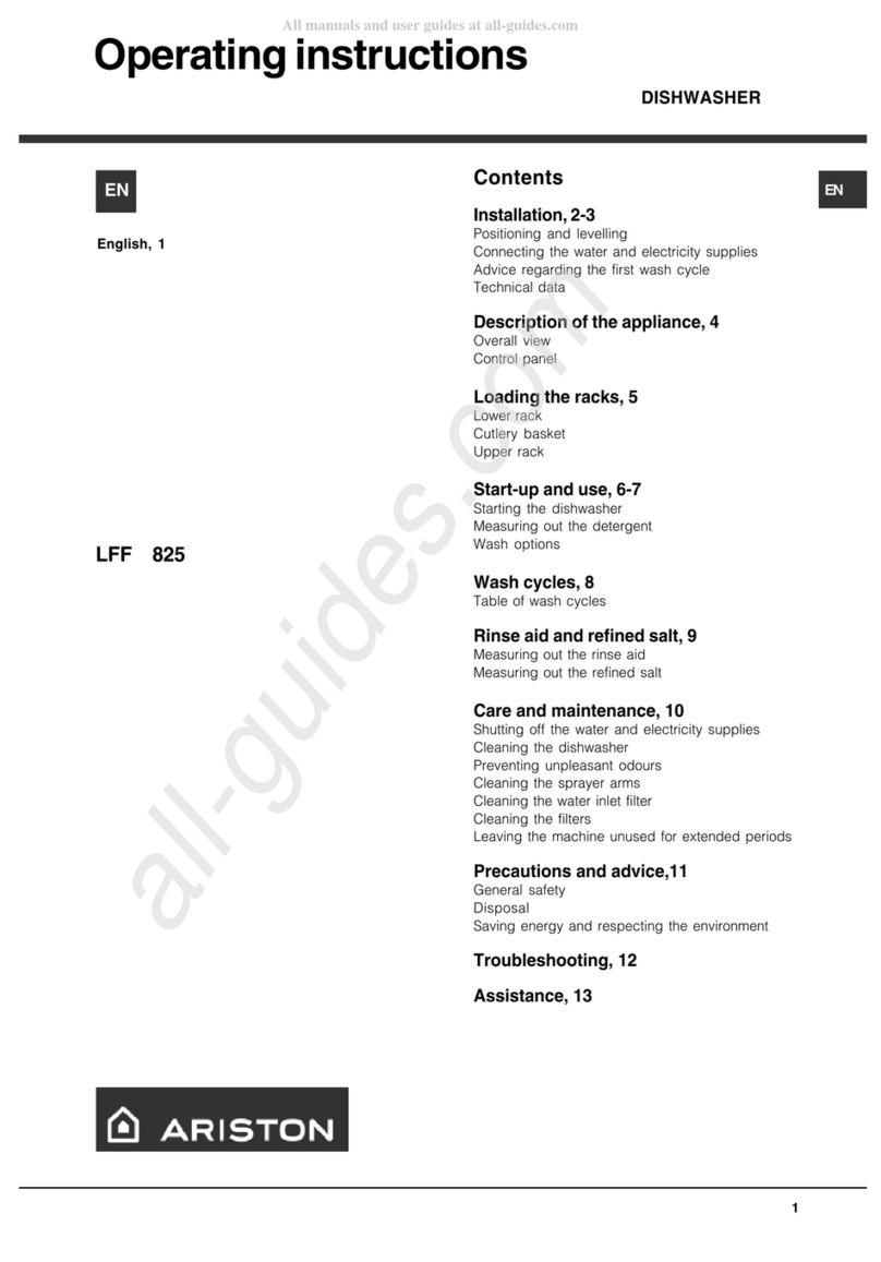 Ariston LSF 825 User manual