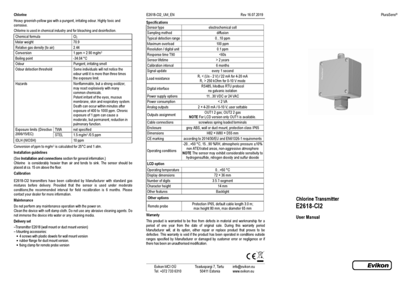 Evikon PluraSens E2618-Cl2 User manual Evikon PluraSens E2618-Cl2 User manual