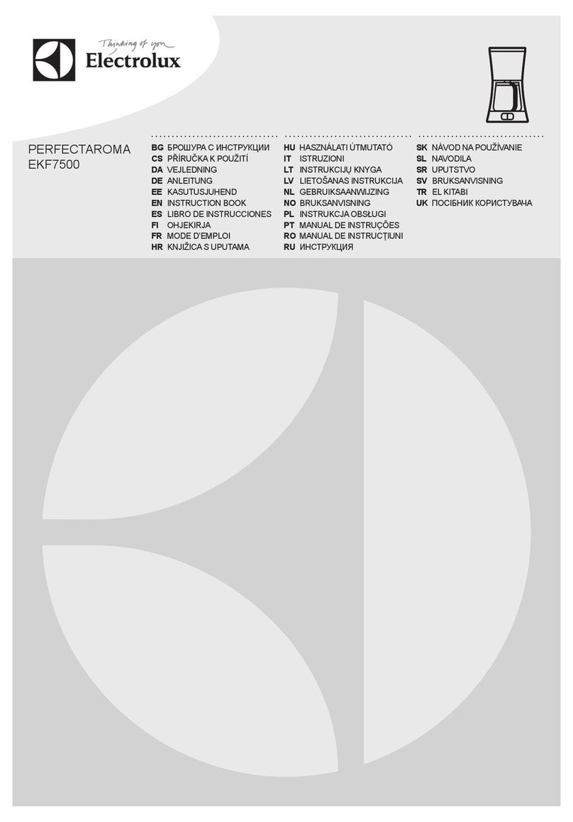 Electrolux PERFECTAROMA EKF7500W User manual