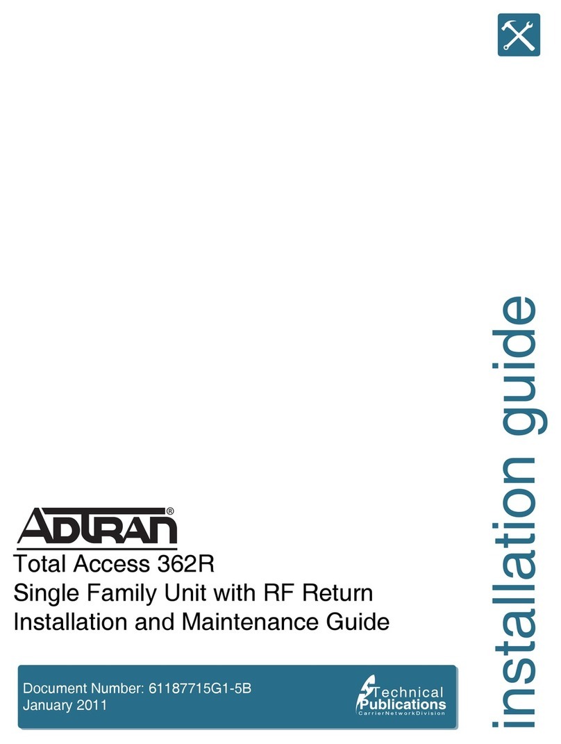 ADTRAN Total Access 362R Installation and maintenance guide