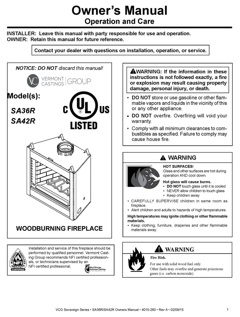 Vermont Castings Group SA36R owner's manual Vermont Castings Group SA36R owner's manual