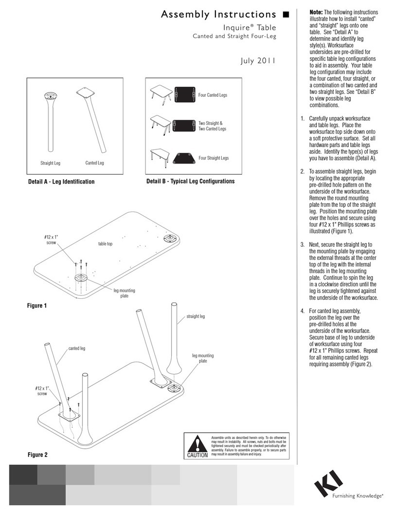 KI Inquire Table Assembly instructions
