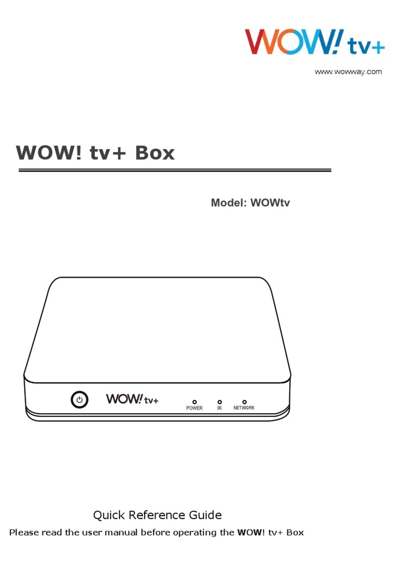 Wow tv plus Quick reference guide