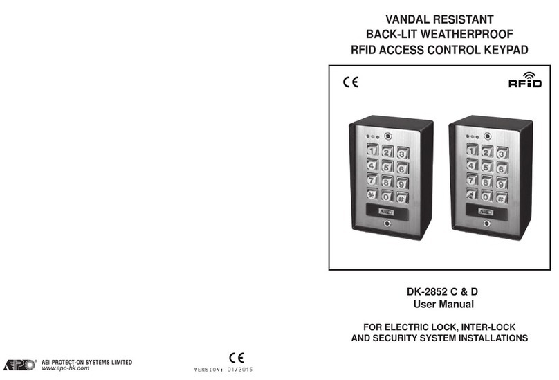 AEI PROTECT-ON SYSTEMS DK-2852C user manual
