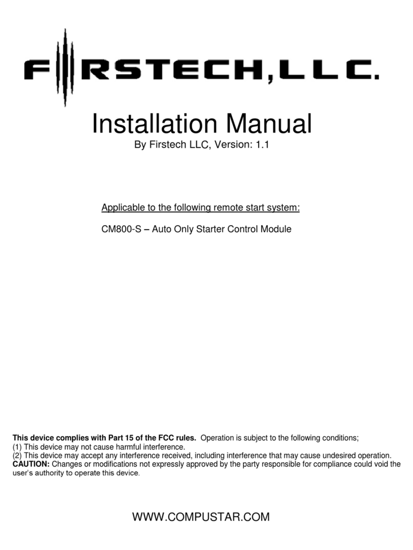 CompuSTAR Firstech CM800-S installation manual