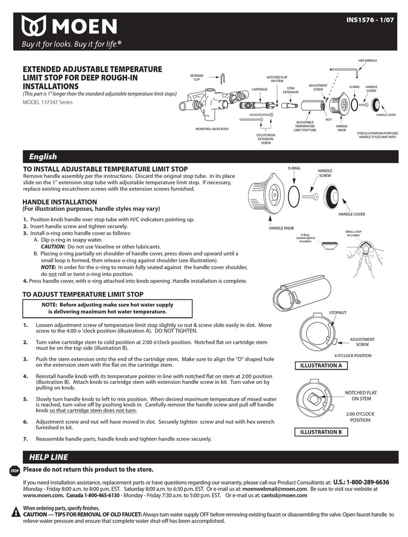 Moen 137347 Series User manual