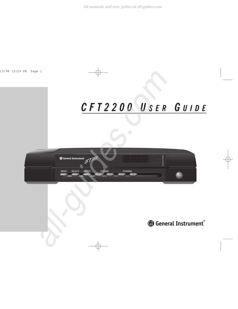 General Instrument CFT2200 User manual