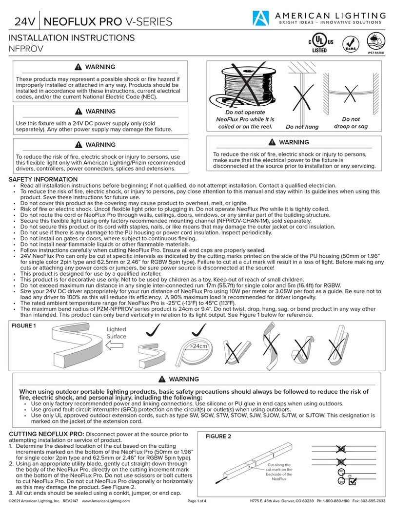 American Lighting NEOFLUX PRO V-Series User manual