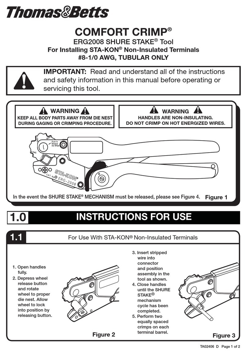 Thomas&Betts COMFORT CRIMP SHURE STAKE ERG2008 User manual