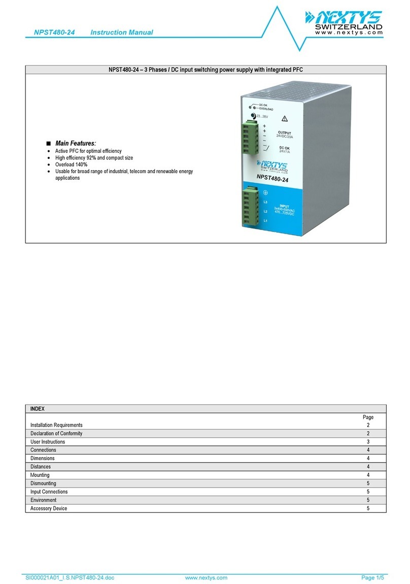 nextys NPST480-24 instruction manual