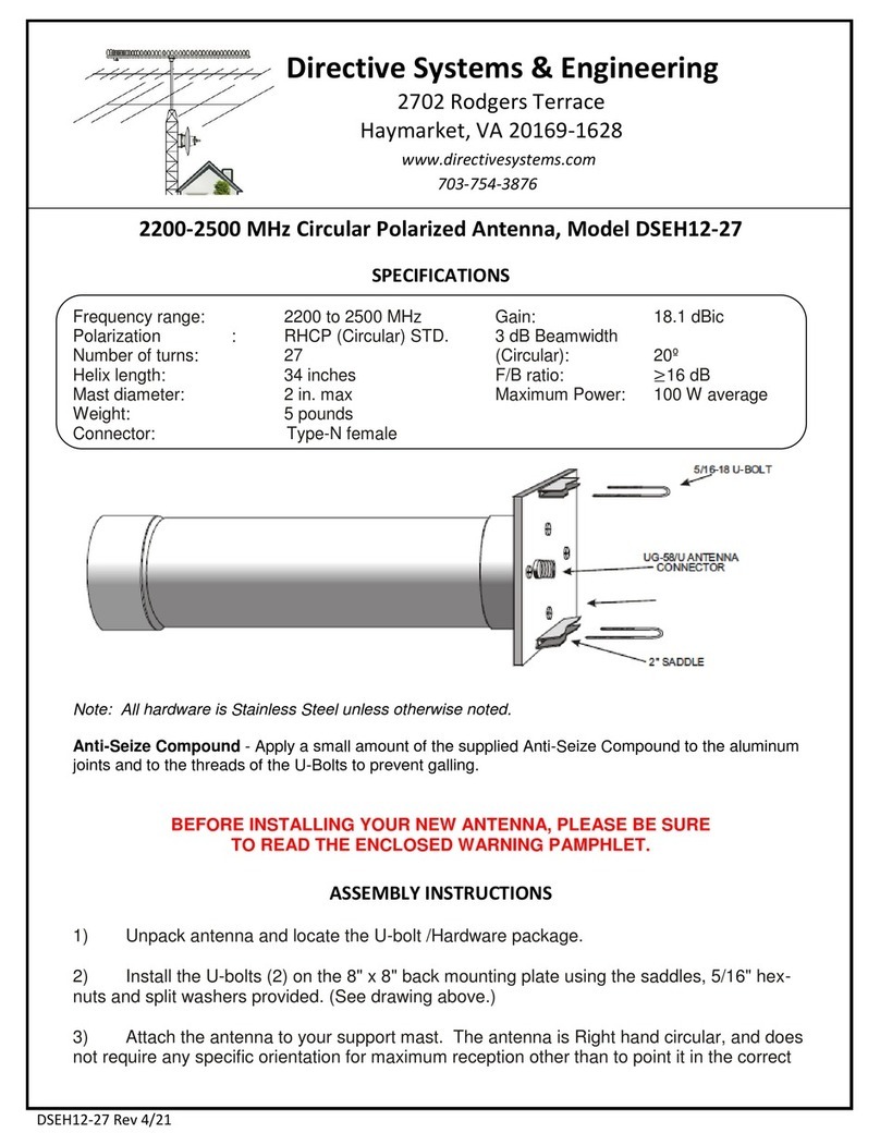 Directive Systems & Engineering DSEH12-27 Assembly instructions Directive Systems & Engineering DSEH12-27 Assembly instructions