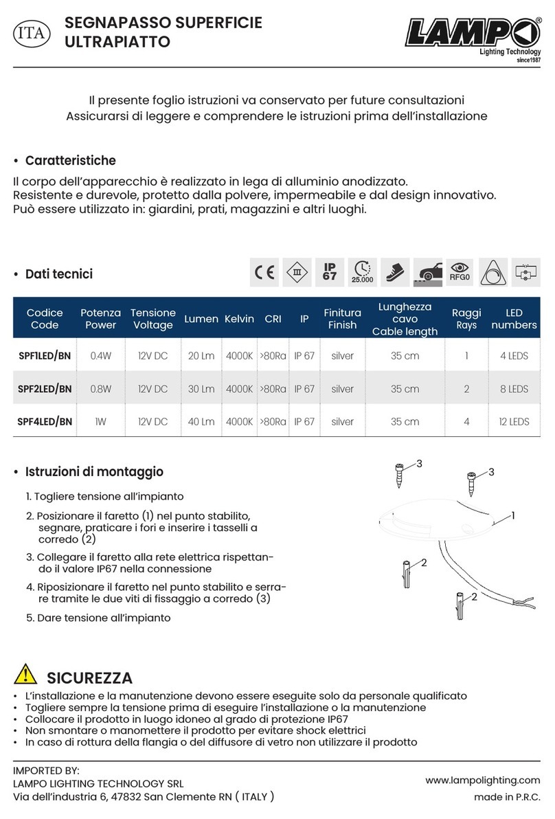 Lampo SPF1LED/BN manual
